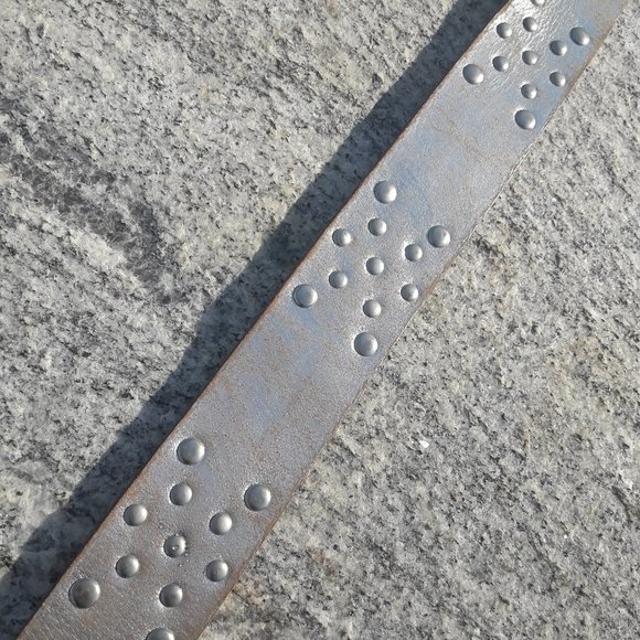 Studded leather Boho Belt Bohemian Embellished Metal Grommets Rivets Studs Beltl main image 14